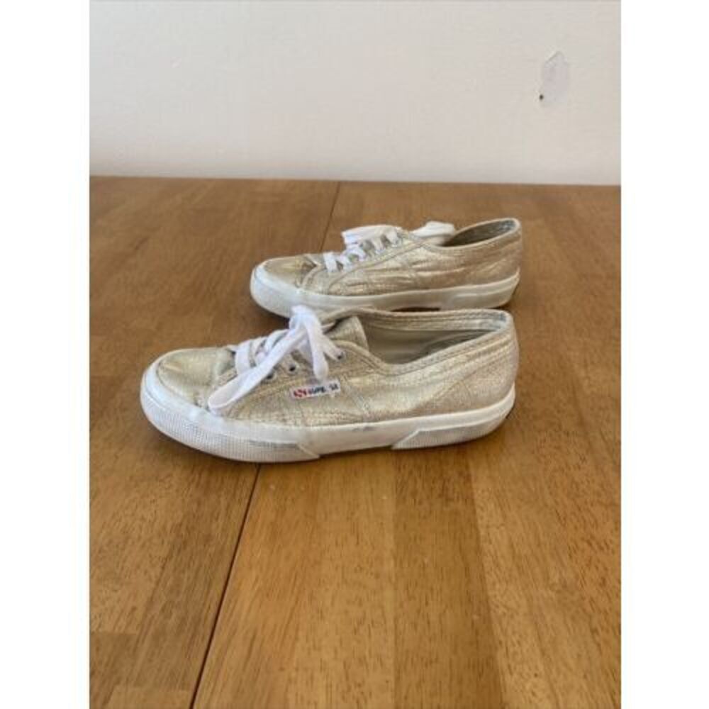 Superga Gold Sneakers Lace Up Size 5 Eur. 35 Great Condition